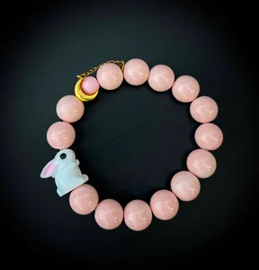 Růžový Náramek S Králíčkem