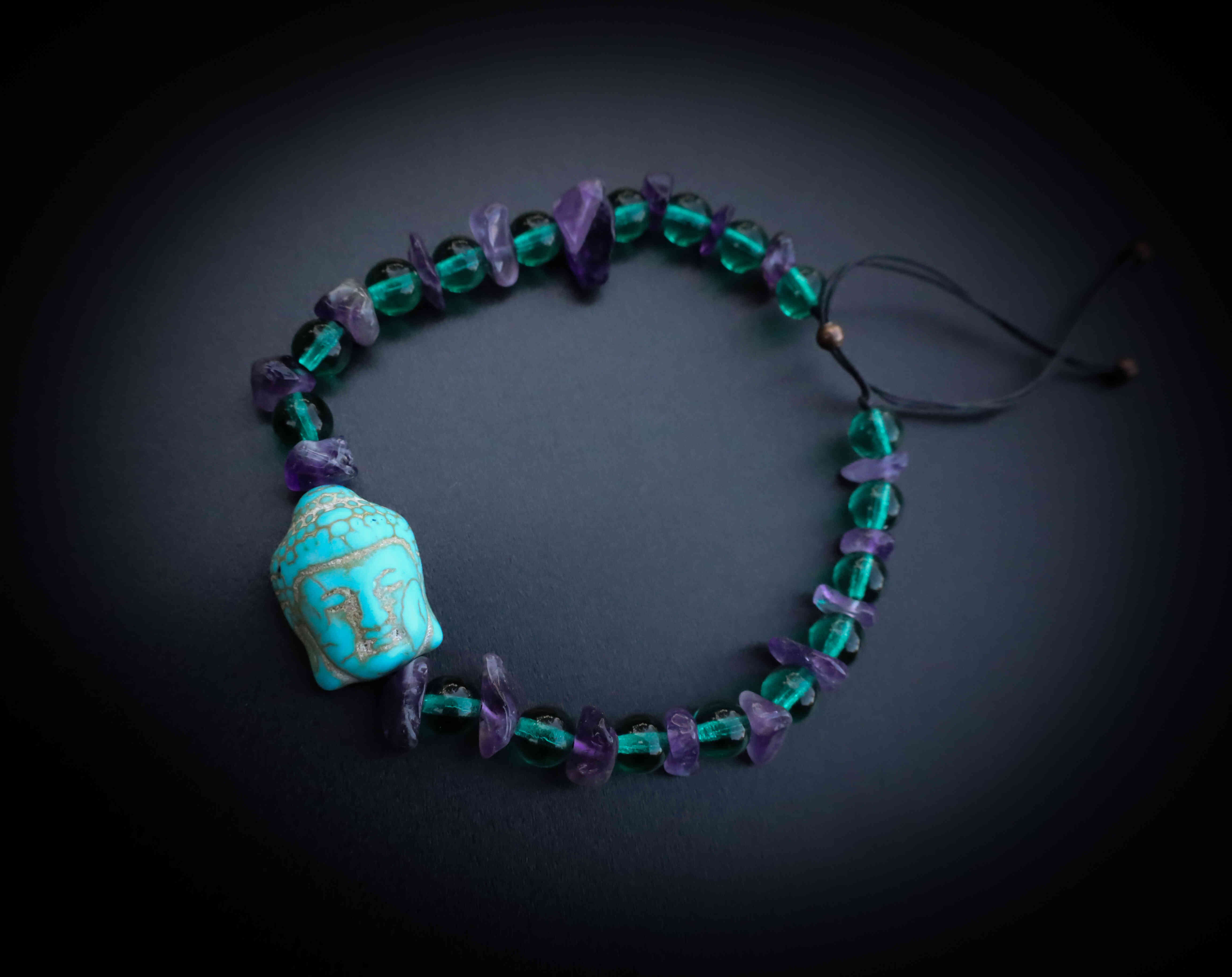 Náramek s Buddhou Ametyst