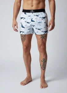 Pánské trenky s mořským vzorem - limitovaná edice (velryby & želvy)
