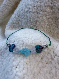 Dámský náramek pes - české sklo 