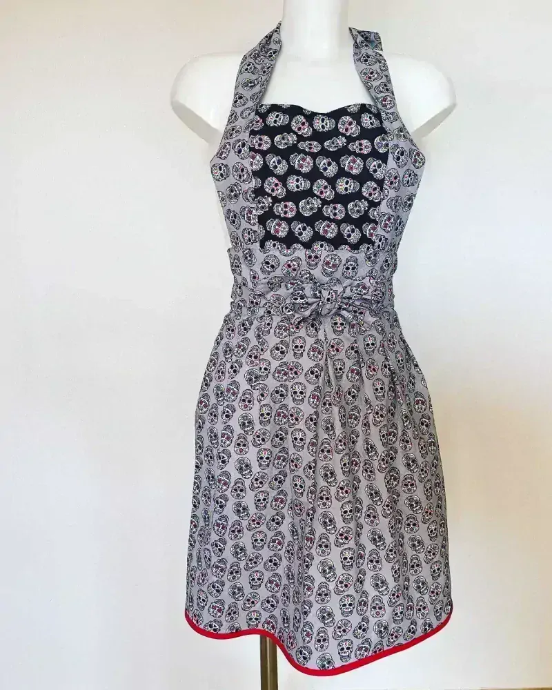 Kuchyňská Šatová  Zástěra Día De Los Muertos