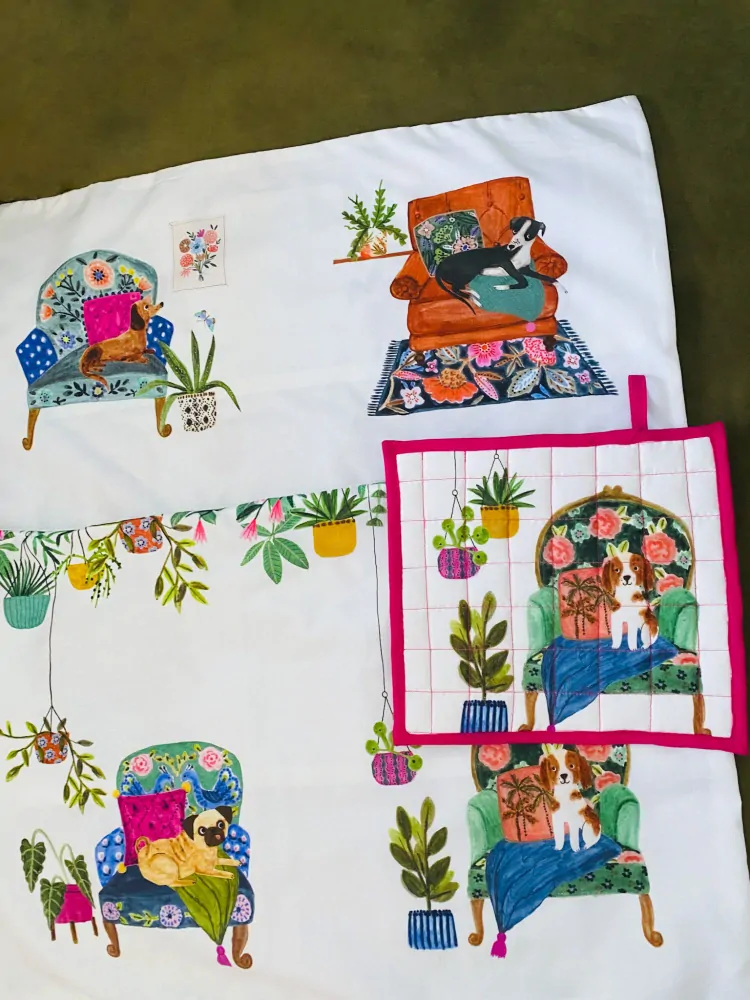 Dekorativní polštář - chrt