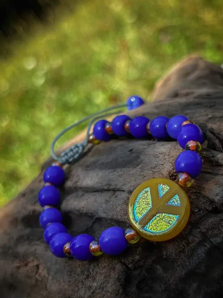 Hippie náramek modrý