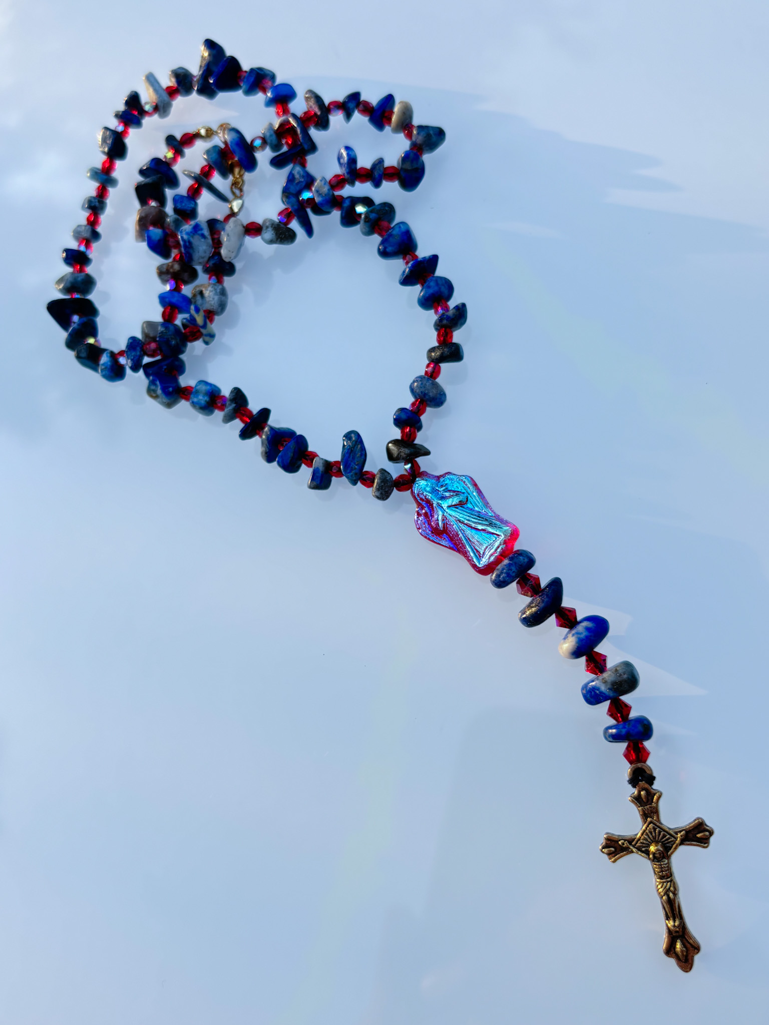 Růženec do auta s andělem