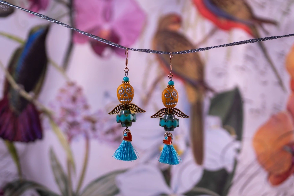  Náušnice barevné Muerte 