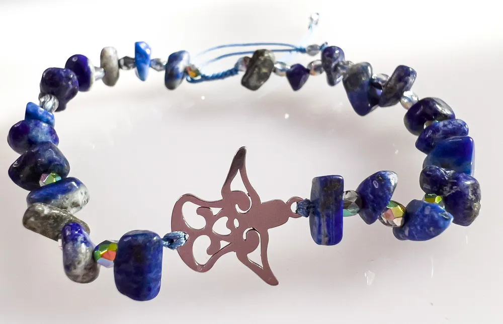 Náramek S Andělíčkem Lapis  Lazuli