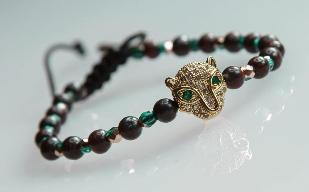 Náramek Z Brekcitového Jaspisu s Panterem