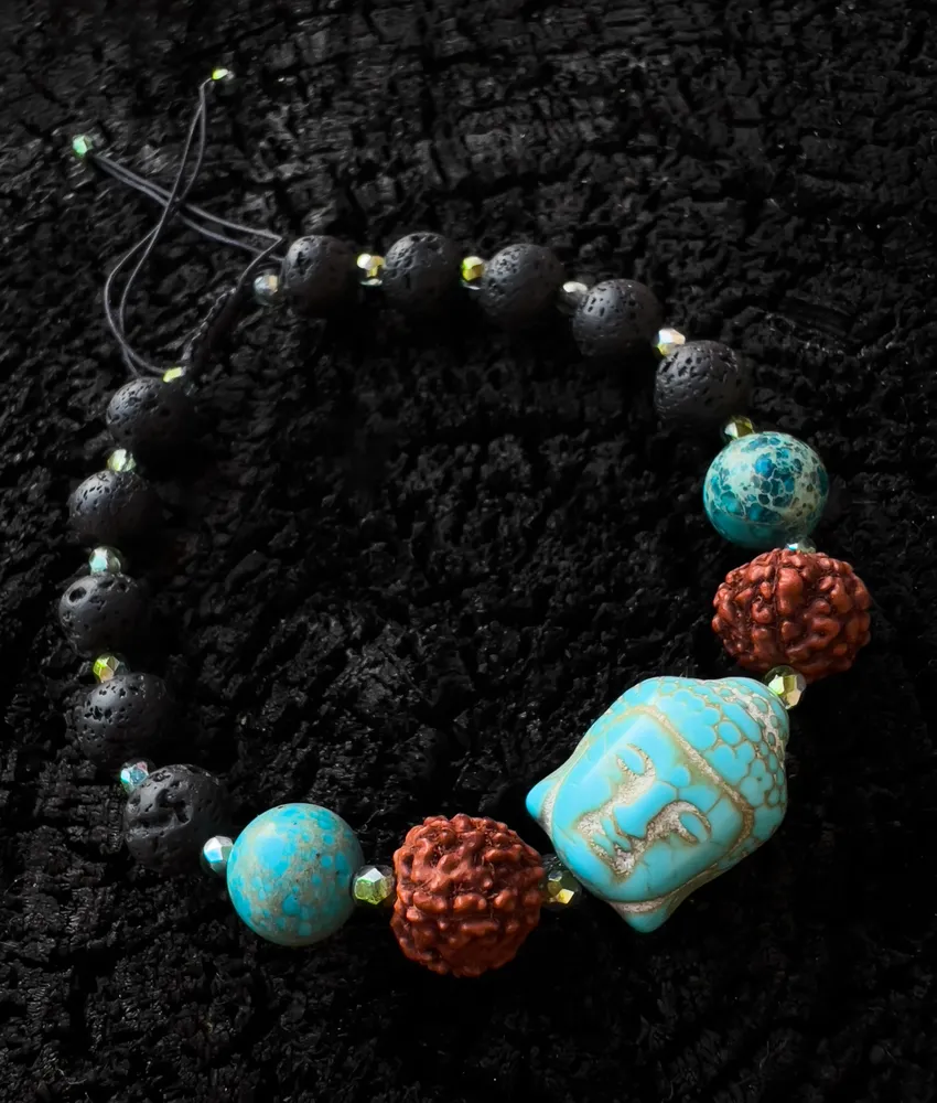 Náramek Buddhova Modř