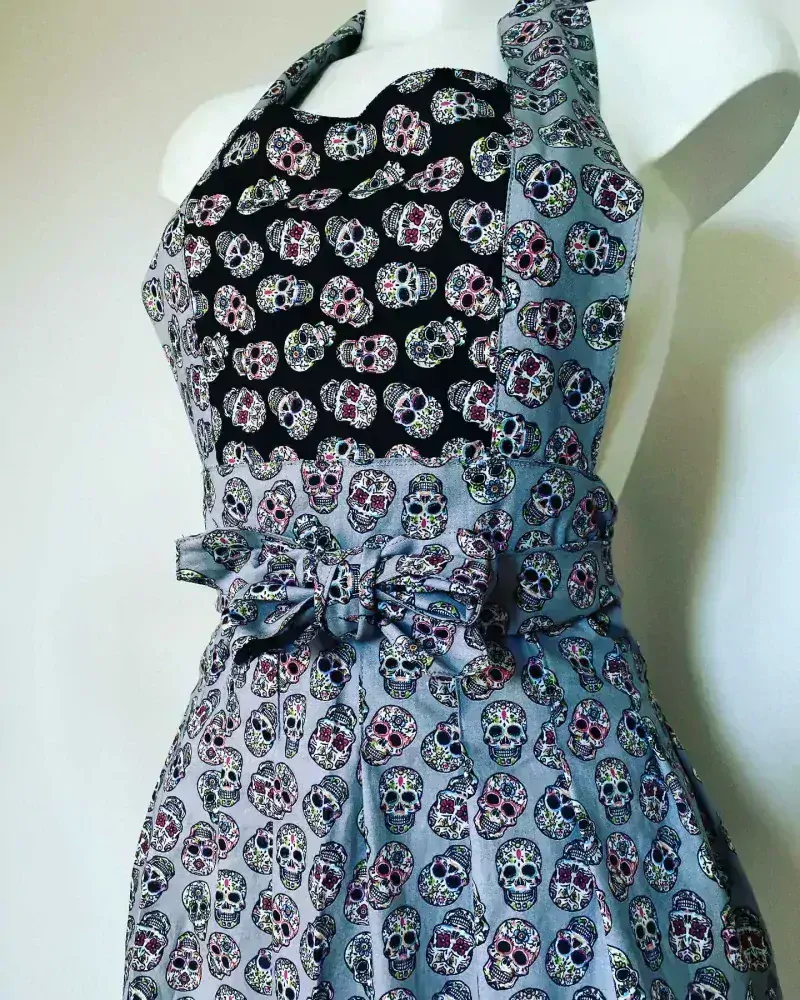 Kuchyňská Šatová  Zástěra Día De Los Muertos