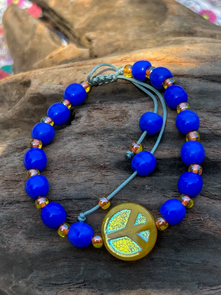 Hippie náramek modrý