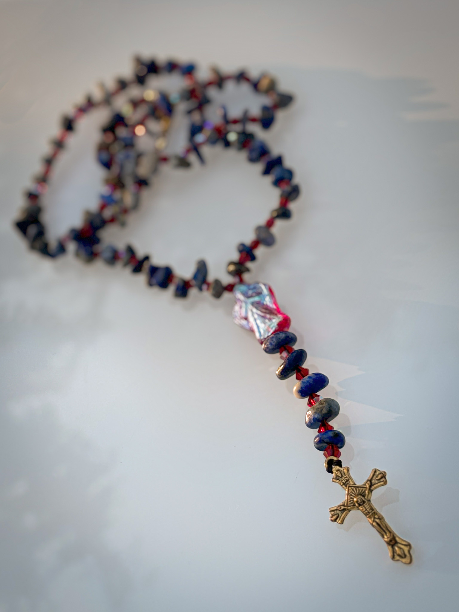 Růženec do auta s andělem