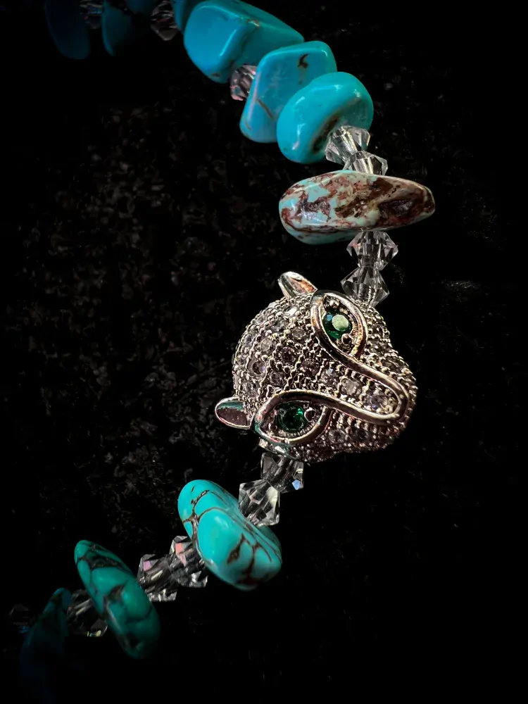 Náramek Tyrkysový Panter