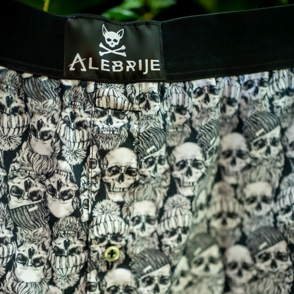 Pánské trenky s lebkami