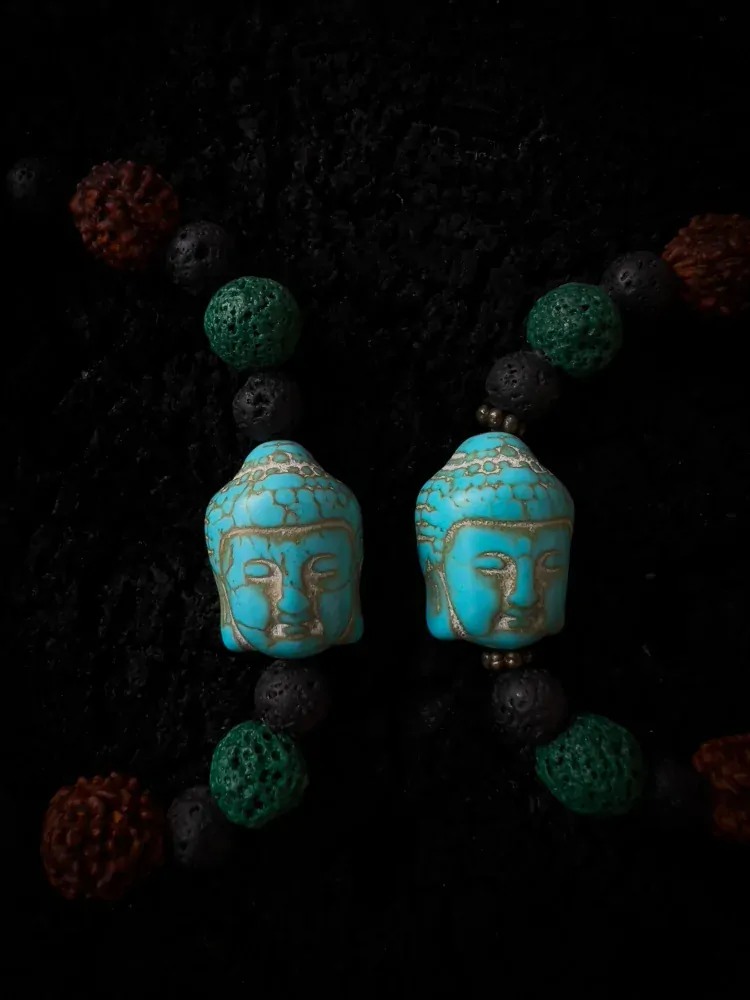 Lávový náramek Buddhy s radruskou