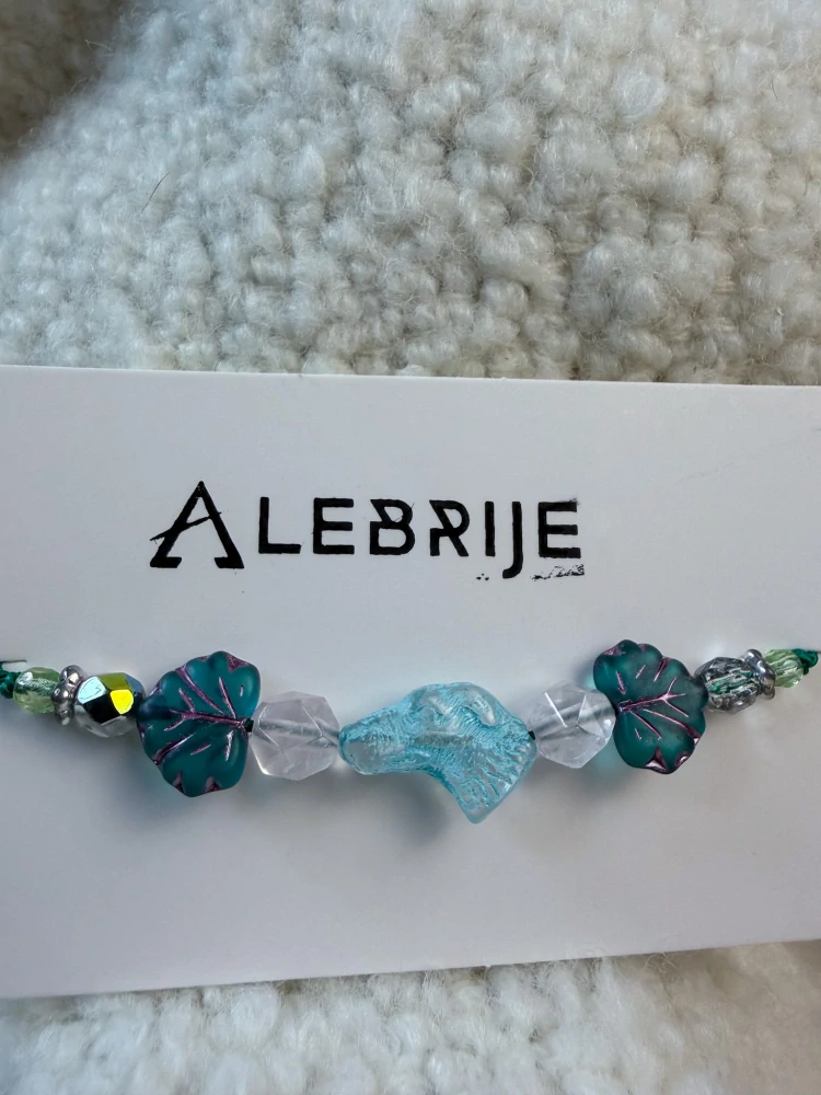 Dámský náramek pes - české sklo 