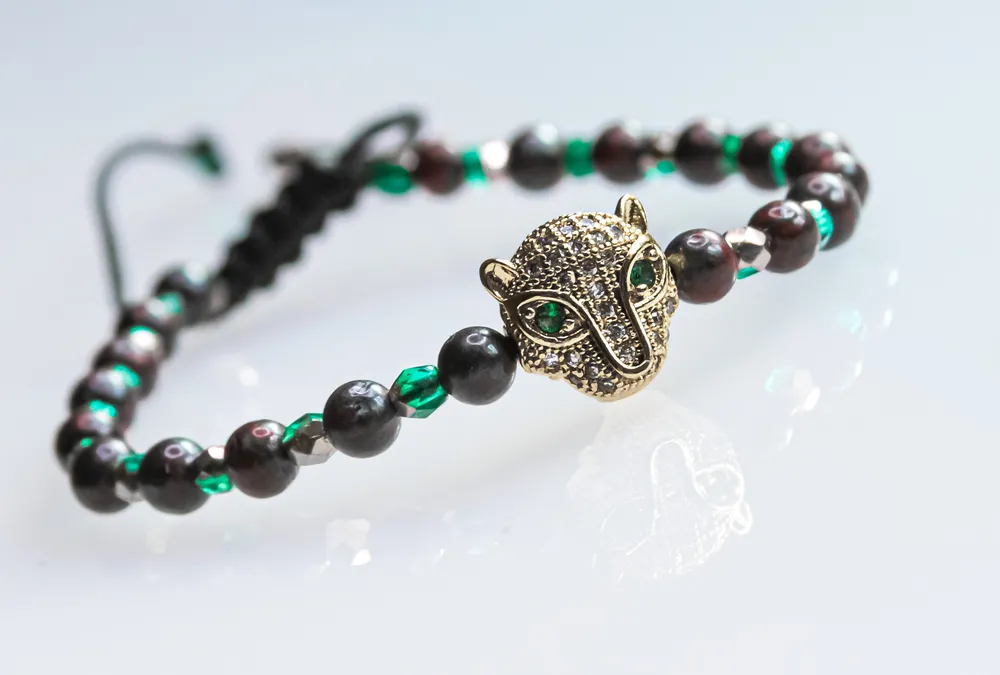 Náramek Z Brekcitového Jaspisu s Panterem