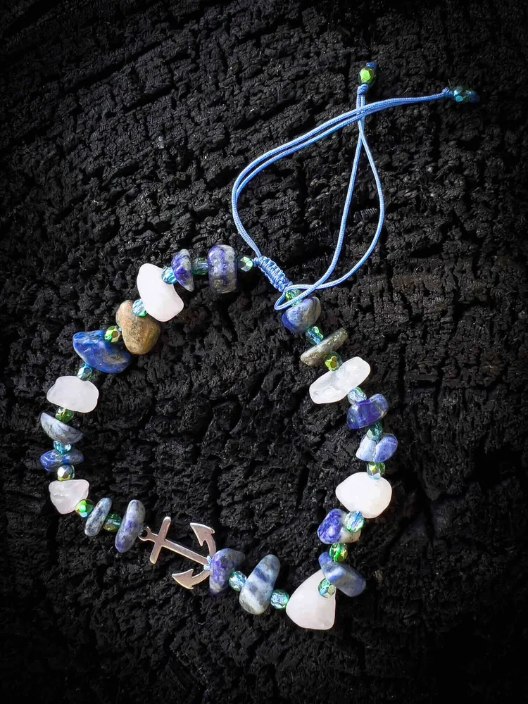 Náramek s Kotvou Lapis Lazuli a Růženínem 