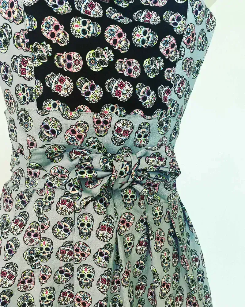 Kuchyňská Šatová  Zástěra Día De Los Muertos