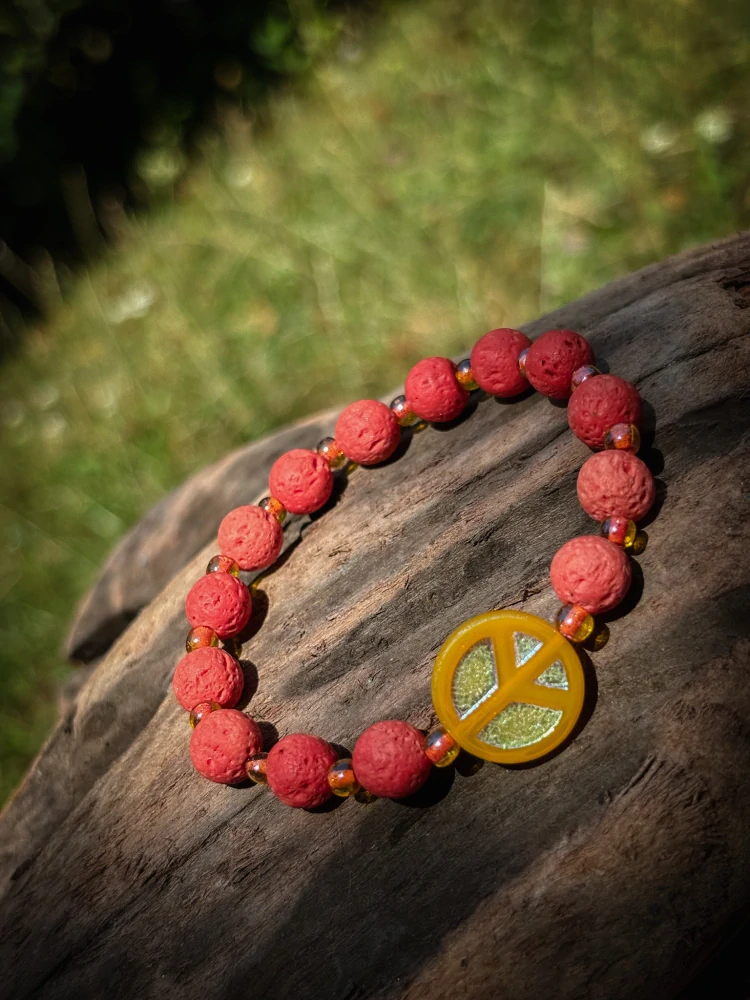Náramek Hippie oranžový