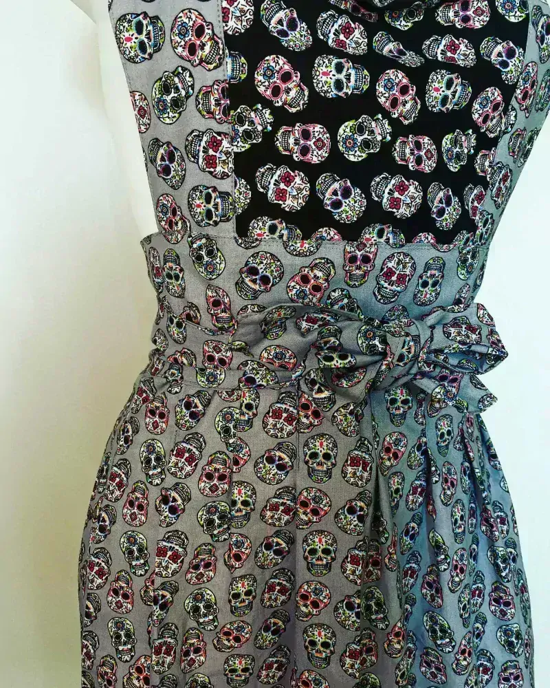 Kuchyňská Šatová  Zástěra Día De Los Muertos