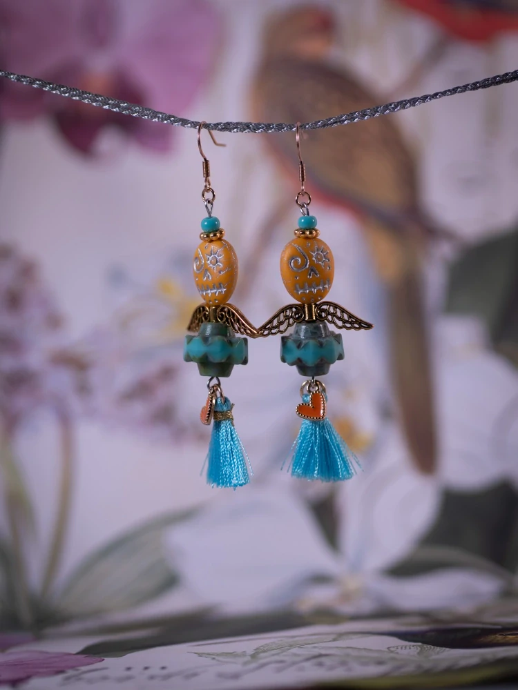  Náušnice barevné Muerte 