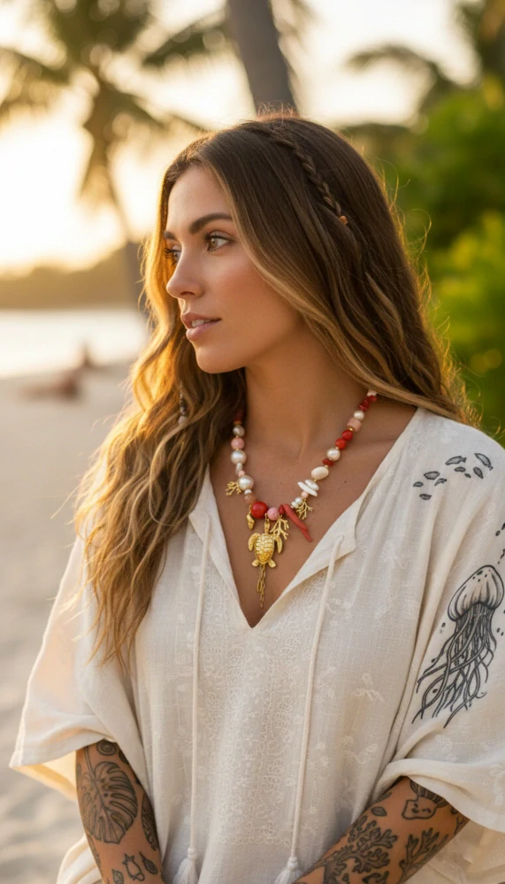  Výrazný náhrdelník želva