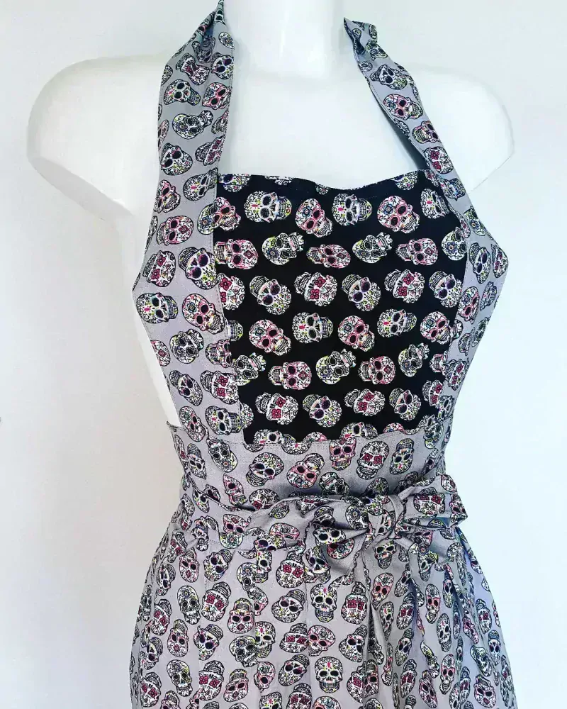 Kuchyňská Šatová  Zástěra Día De Los Muertos