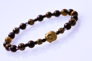 Náramek Tygří Oko s Buddhou