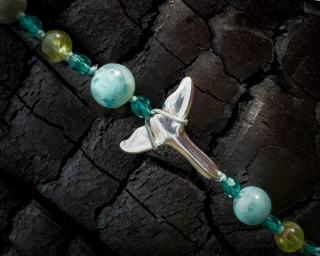 Luxusní Náramek S Sříbrnou Velrybí ploutví