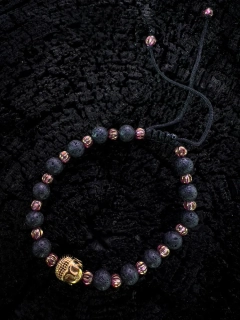 Náramek Zlatorůžový Buddha