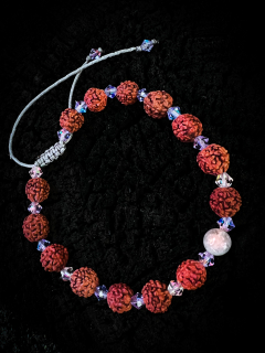 Náramek Rudraksha   Labradorit