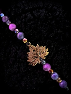 Luxusní Náramek Zlatý Lotus